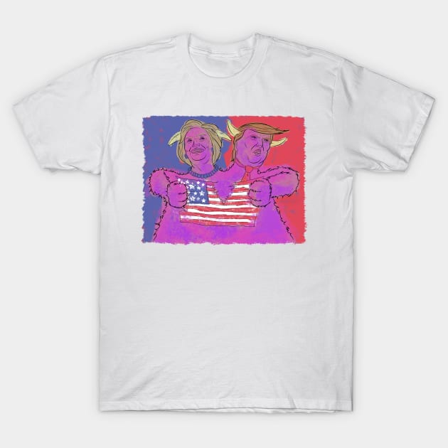 2 Headed Monster: 2016 Election T-Shirt by gabacho_trece